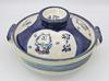 Saji Pottery Banko Ware Earthen Pot 8 Lucky Cat Made In Japan Blue 2400ml No. 24-813