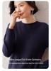 Women's Seamless Cashmere Round Neck Pullover - Loose Fit Casual Knitwear Base Layer for Autumn & Winter