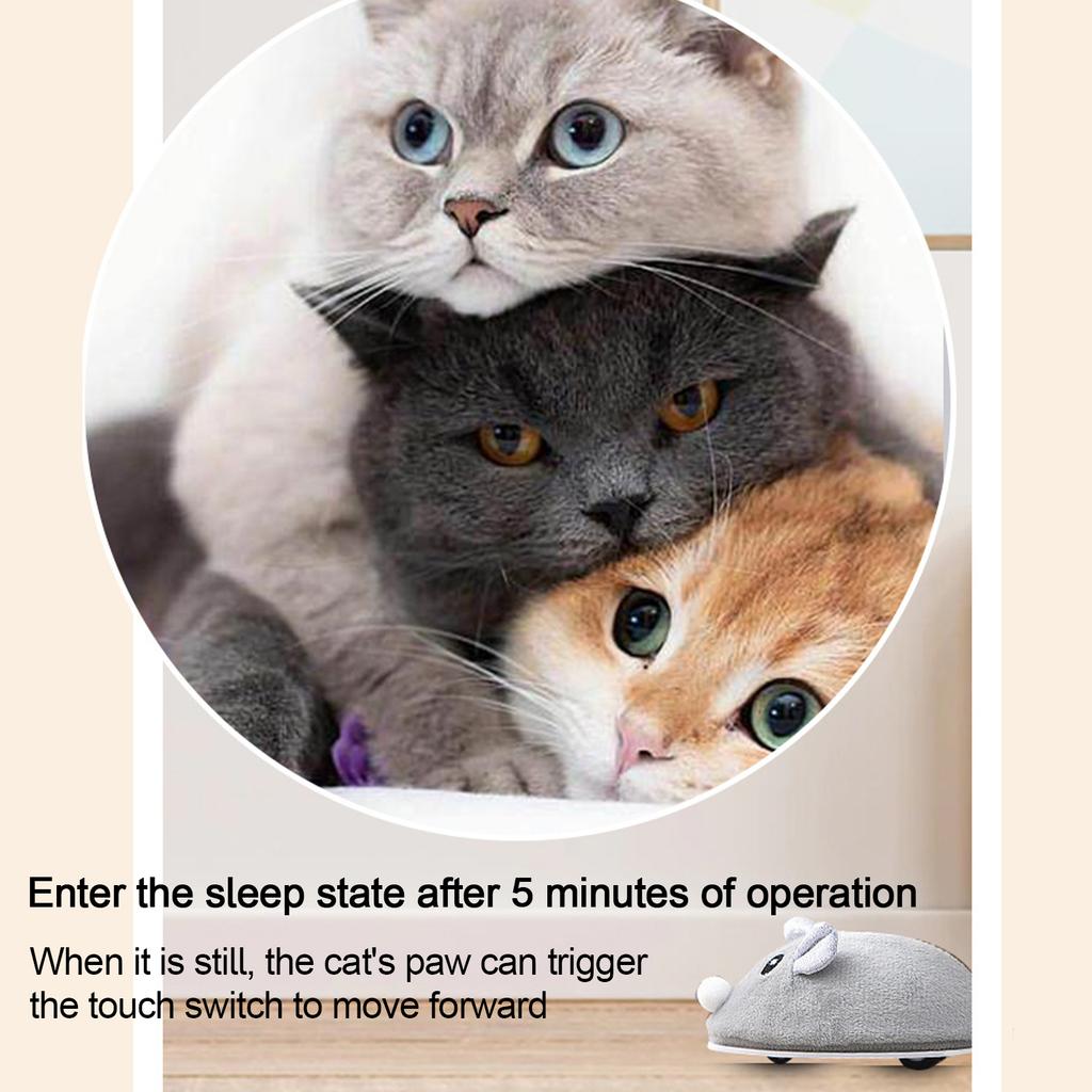 Jucărie Pisică Șoarece Jucărie Electrică Teaser Jucării Pisică Reîncărcabilă USB Jucării Inteligente Interactive pentru Pisici