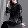 Dames Vintage Kant Plus Size Pullover Kantoor Casual Plus Size Shirt met Lange Mouwen