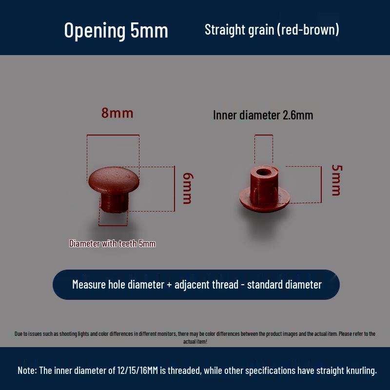 Universeller Runder Dekoplastikstopfen für Möbelscharniere und Schraubenlöcher