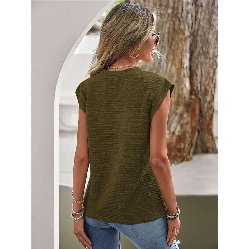 Summer T-Shirt Solid Color Ultra Short Sleeve