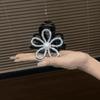 Exquisite Sparkling Diamond Hollow Flower Hair Clip Female 2024 New Hairpin High-End Back of Head Updo Shark Clip Headwear