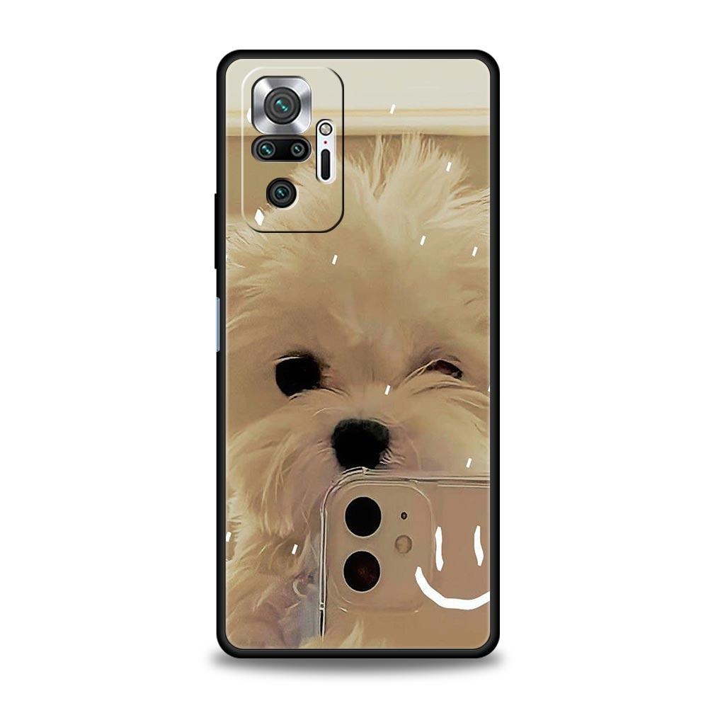 Cute Little Dog Phone Case Cover for Redmi 14C 10C Note 15 14 13 12 10 11 K40 Pro Plus 5G Shockproof Soft TPU Shell Fundas Bags