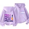 Kpop Demon Hunters Zipper Hoody Children Huntrix Rumi Zoey Cartoon Fashion Zip Sweatshirt Boy Girl Casual Tops Kids Clothes Gift