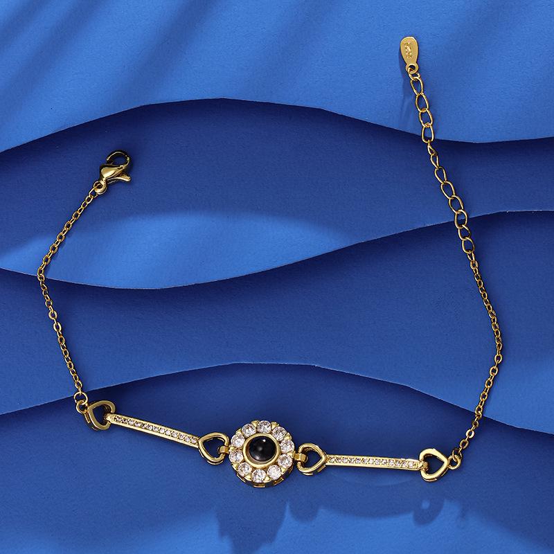 

Браслет с проекцией Я люблю тебя на 100 языках - Настраиваемый с цветной фотографией, Идеальный рождественский подарок.