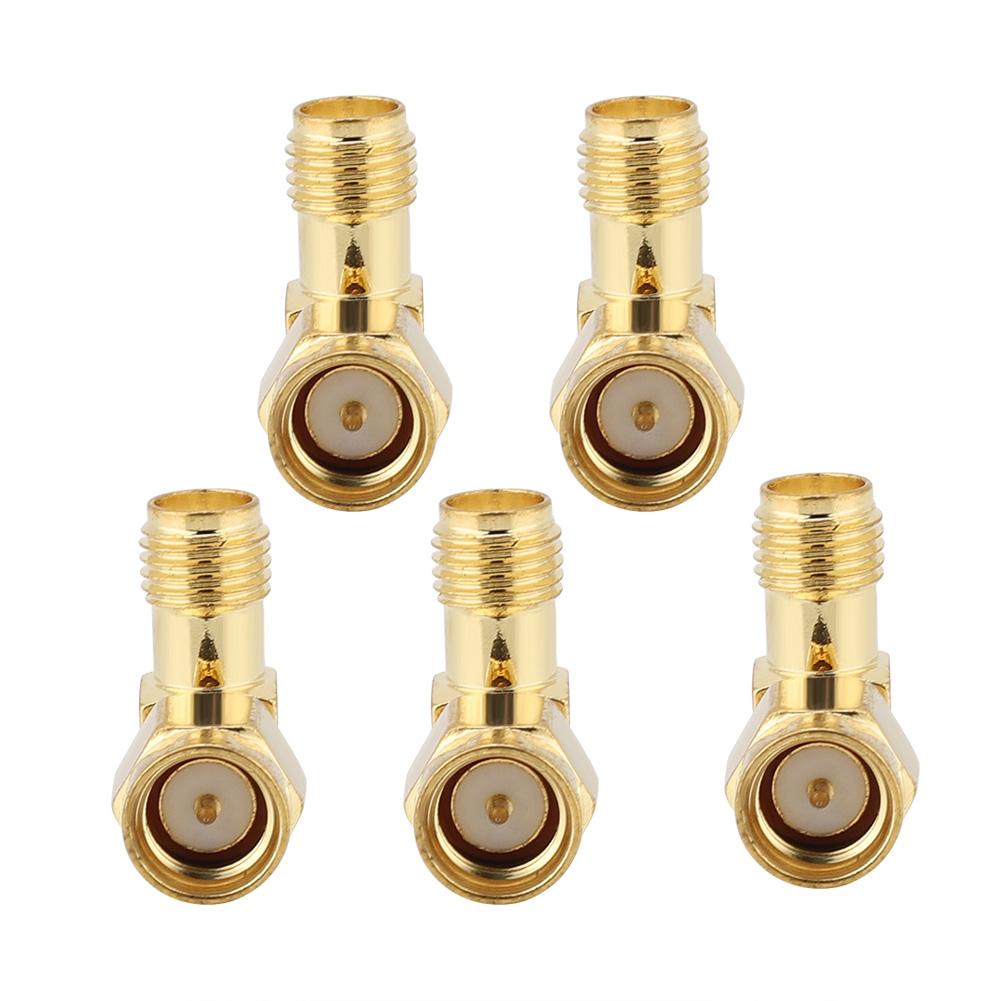 

5PCS SMA Male to SMA Female Right Angle 50 OHM Connector for DAB Antenna Adapter