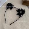 Pearl cos princess maid headband sexy charming mysterious lace headband orgy party dance handmade