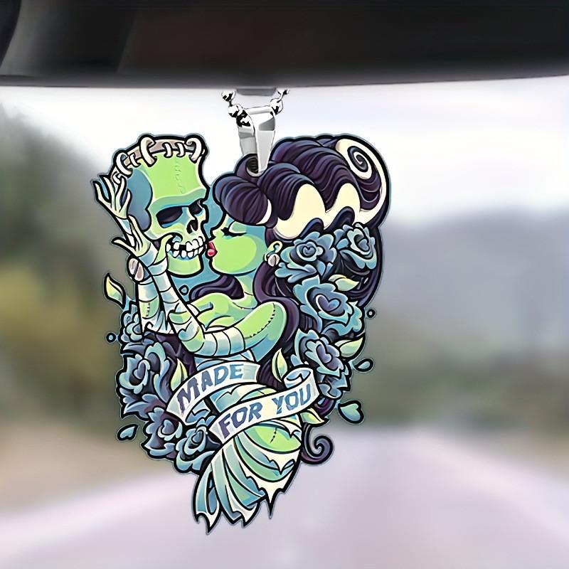 Acrylic Playful Car Decor Quirky Cartoon Hanging Ornament Versatile Bag And Home Use