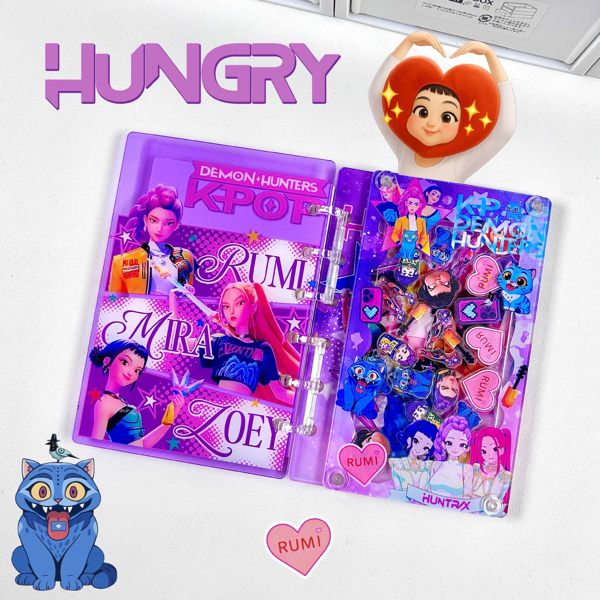 Shake Music Book Acrylic Loose-leaf Book A7 Notepad Hand Account Cartoon Cute DIY Creative Shake A7