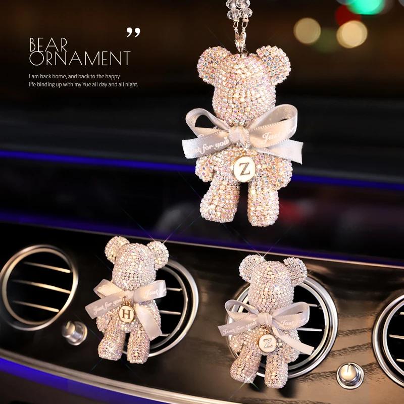 New Car Bear Air Freshener and Bear Auto Rearview Mirror Pendant Air Vent Perfume Parfum Flavoring for Auto Interior Accessories