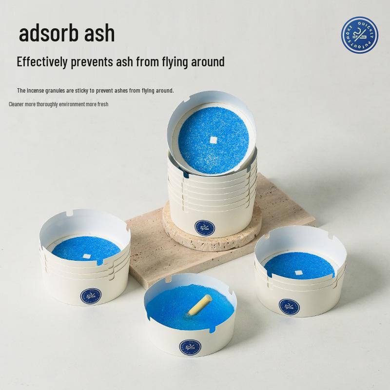 Thickened Disposable Ashtray with Extinguishing Sand: Reduces Smoke Smell & Fly Ash for Home, Office, Restaurant Use