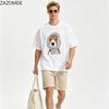 ZAZOMDE Relaxed Lounge Oversized Dog Print TShirt Unisex Unisex Soft Cotton Polka Dot Puppy Short Sleeve Casual Top 2026 New