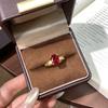 Niche Light Luxury High Sense 8 * 10 Cultivation Gemstone Live Adjustable Ring Fashion Index Finger Ring Jewelry