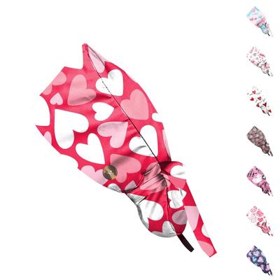Fashionable Valentine's Day Print Work Cap, Casual Women's Ponytail Cap, Wash Cap, Baotou Cap