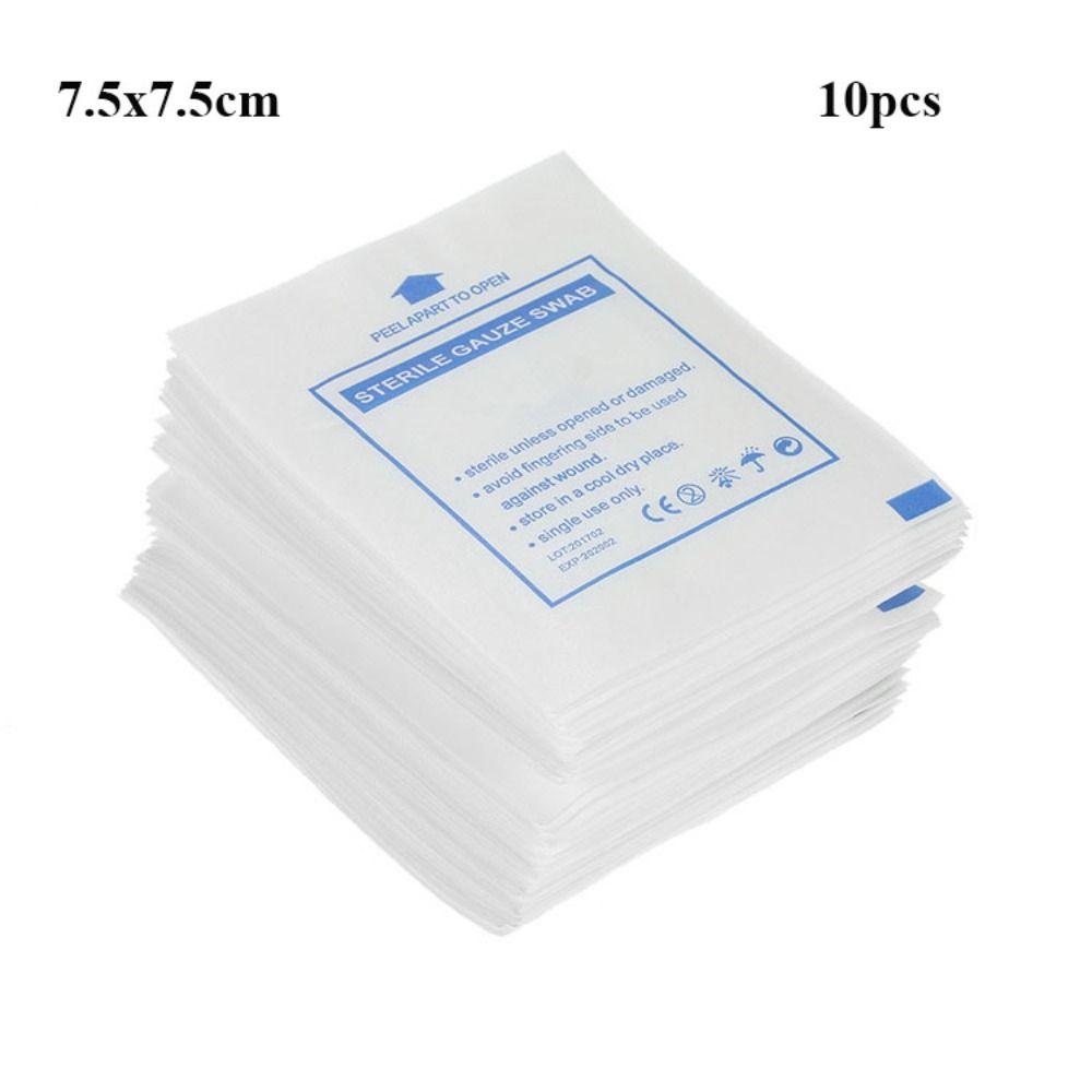 10Pcs 5x5cm 7.5x7.5cm 10x10cm Breathable Degreased Gauze Wound Dressing Band Aid Bandage Large Wound Aid Wound Bandage