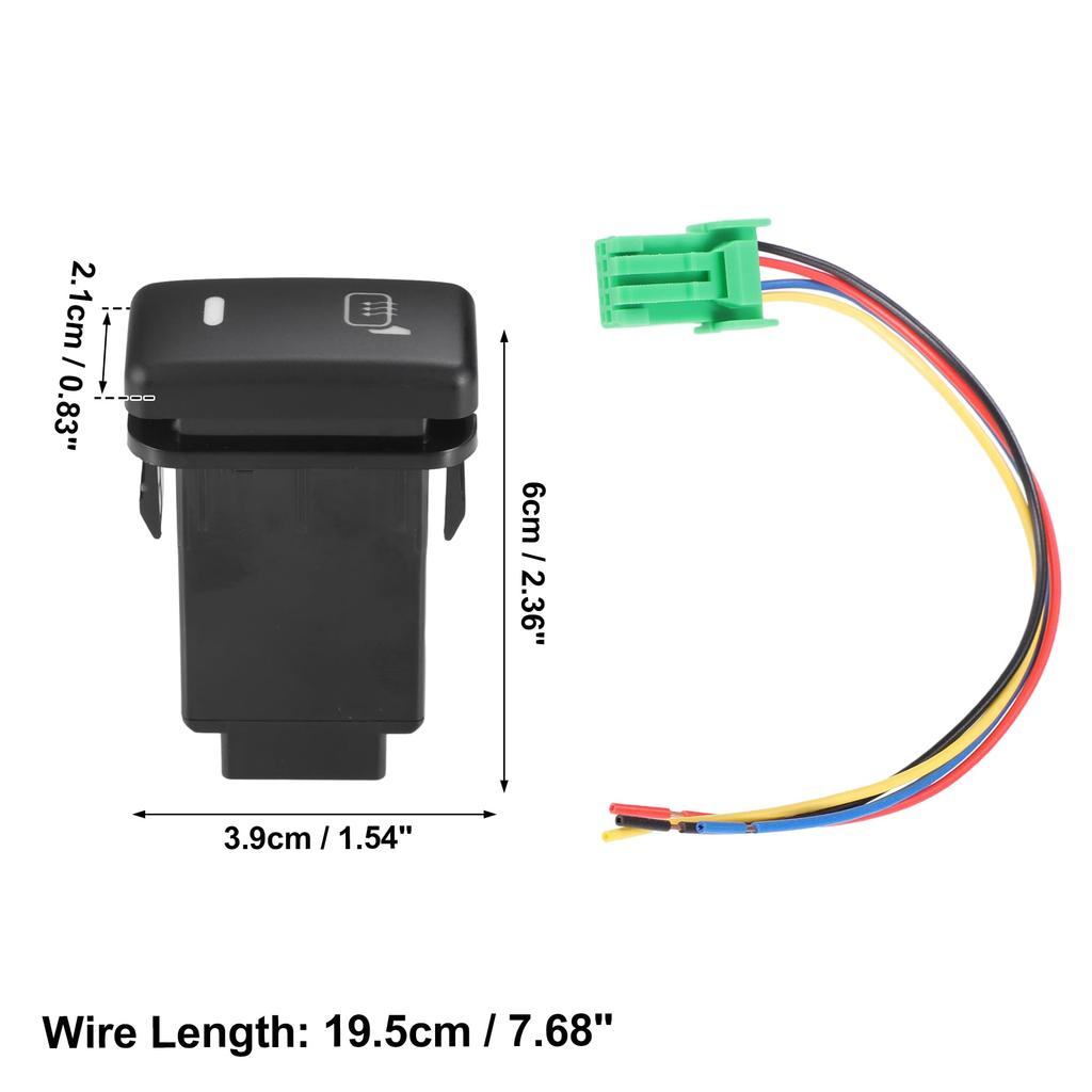 X AUTOHAUX Toyota Compatible Alphard ANH10 Hole Expansion Port Switch Rear View Mirror Heating Switch with Wire 1 Set