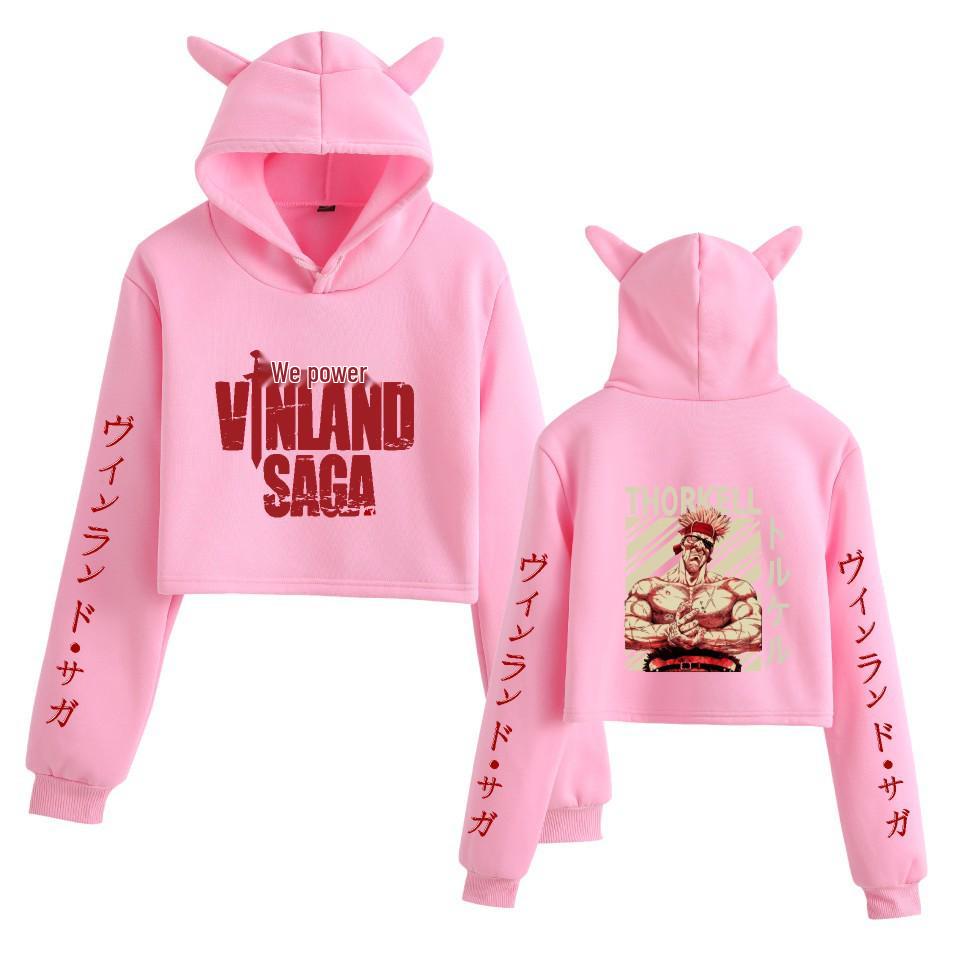 VINLAND SAGA: Thorfinn Women's Cat Ear Cropped Hoodie