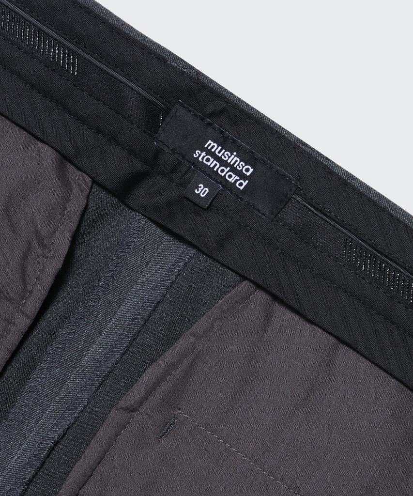 MUSINSA STANDARD Three-Puck Semi-Balloon Slacks [Medium Gray]