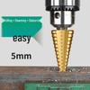 Baolian 6-Piece Serrated Step Drill Bit Set