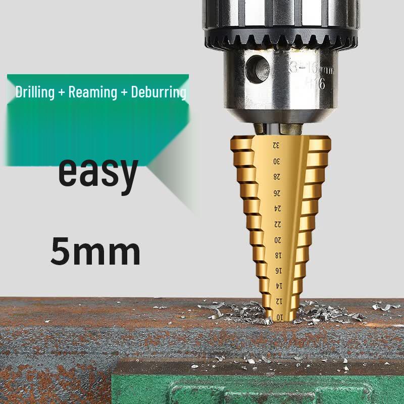 Baolian 6-Piece Serrated Step Drill Bit Set
