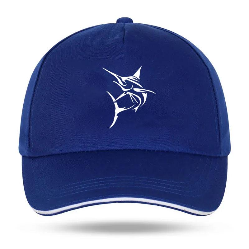 Marlin Fish Large swordfish Fishing Print Baseball Cap Unisex Women Parent-child Hats Outdoor Adjustable Caps Trucker Hat wayne