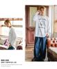 [IMPROVES] Casual [TOM & JERRY] Custom-made Buddies Vintage-Like Long Sleeve T-Shirt, Men's, White