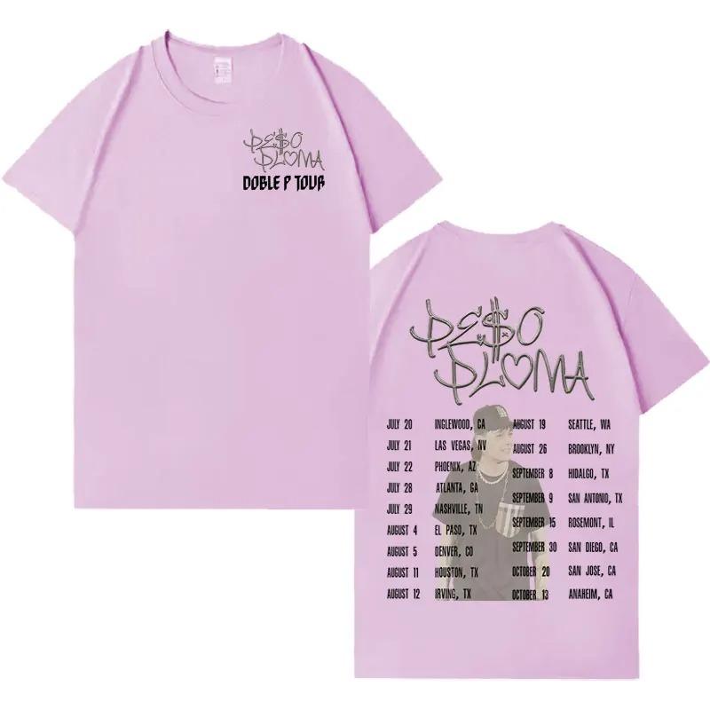 Rapper Peso Pluma Harajuku Pattern Short Sleeve TShirt Unisex High Quality Comfortable Casual Pop Aesthetic Y2K TShirt