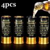 4pcs/Set Plastic 3.4x1.3inch 2nd Amendment 12 Gauge Shot Glass Patriotic Amendment Shot Glasses,Great Gift for Dad And Brother 5