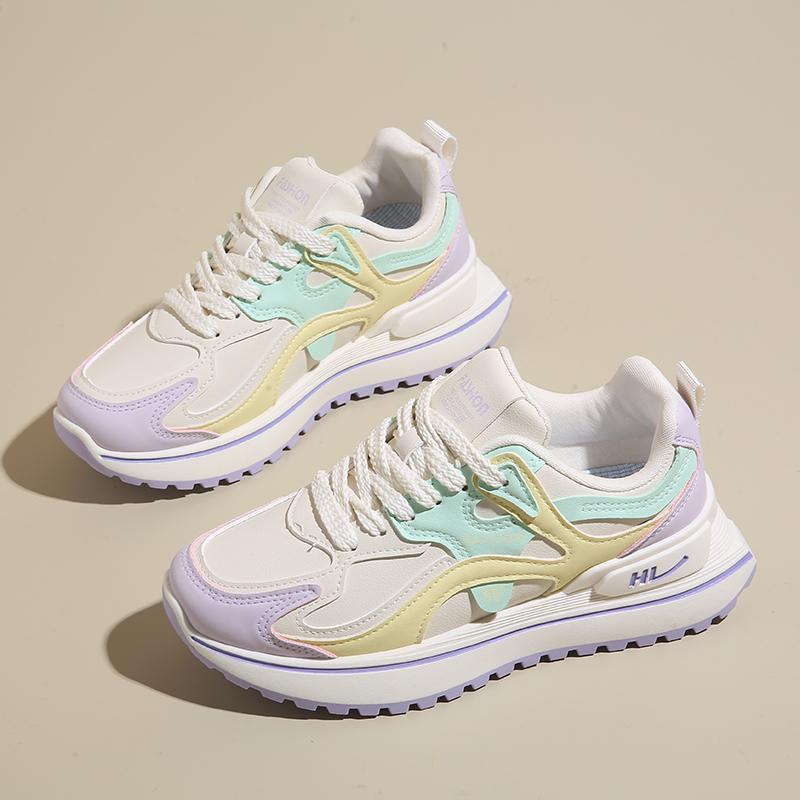 Fashion Sneakers Women Platform Flat Shoes Woman Casual Trainers Ladies Chunky Girls School Casual Running Light Tenis Pink Non-slip