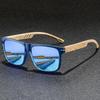 Style Vintage Lunettes de Soleil Vintage Poignée en Bois de Bambou Lunettes de Soleil de Pêche Activités Extérieures