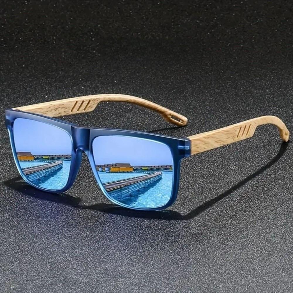 Style Vintage Lunettes de Soleil Vintage Poignée en Bois de Bambou Lunettes de Soleil de Pêche Activités Extérieures