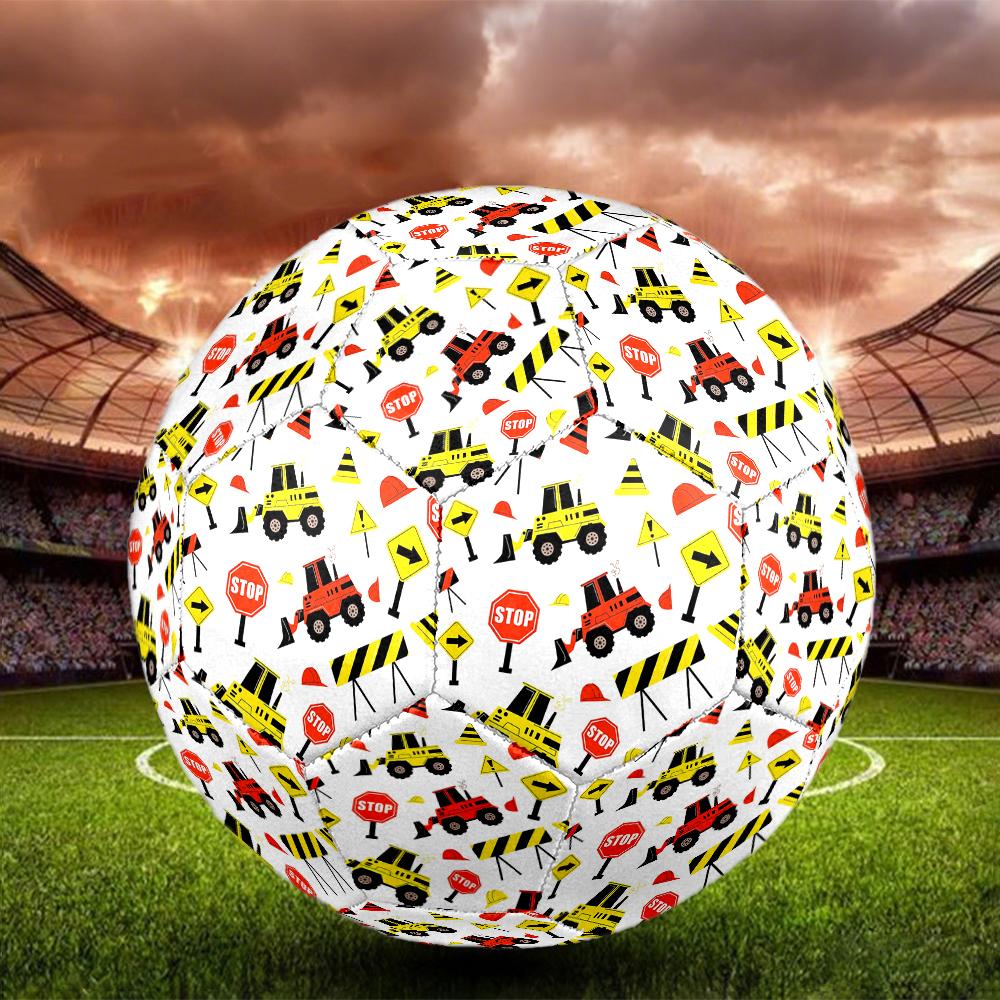 Excavator Theme Size 5 Soccer Ball, Suitable for Both Indoor and Outdoor Matches, a Gift Suitable for Everyone.