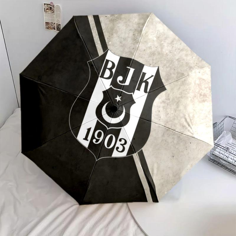 BJKpattern, automatic folding umbrella, portable and foldable design, 8 ribs, a Christmas or birthday gift.