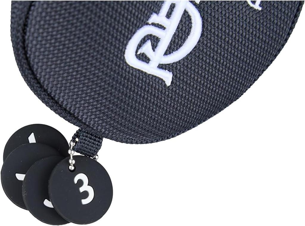 PEARLY GATES PGPRO Series Fairway Wood Headcover with Fairway Woods and Navy Blue (Compatible 3, 5, 7, X) - (053-4184301)