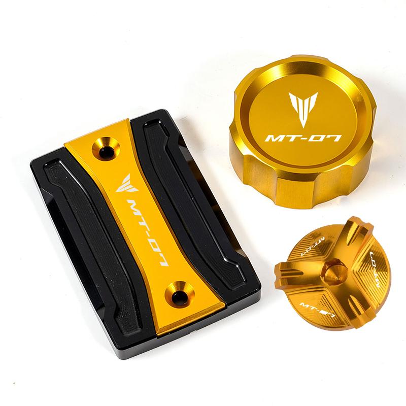 For Yamaha MT07 MT-07 MT 07 2014-2025 Motorcycle accessories brake Fluid Cylinder Master Reservoir oil filler Cap guard Cover