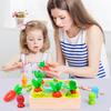 Toys Carrot Montessori Harvest Toddler Shaped Matching Game Fishing Wooden Skill