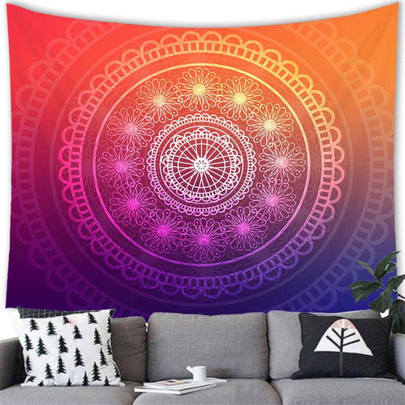

Mantra pattern Bohemian digitalprinted polyester tapestries living rooms bedrooms macrame wall hanging room decor aesthetic 74x94cm(29x37in)
