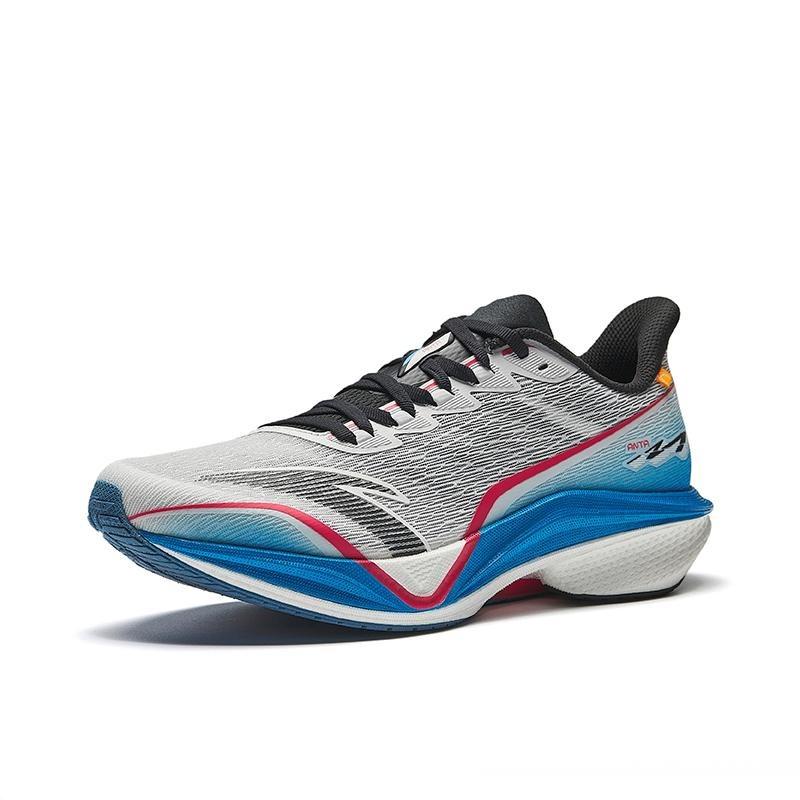 Anta Mach 5.0 Nitro Tech Low-top Racing Running Shoes Gray Black Blue Men's 112535593R-3