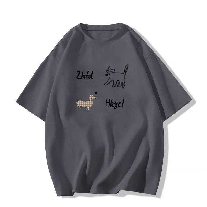 Chic White Short Sleeve Women's T-Shirt with American Print Design