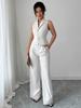 European-American French Style Summer Button Vest & Long Pants Set for Women - 2025