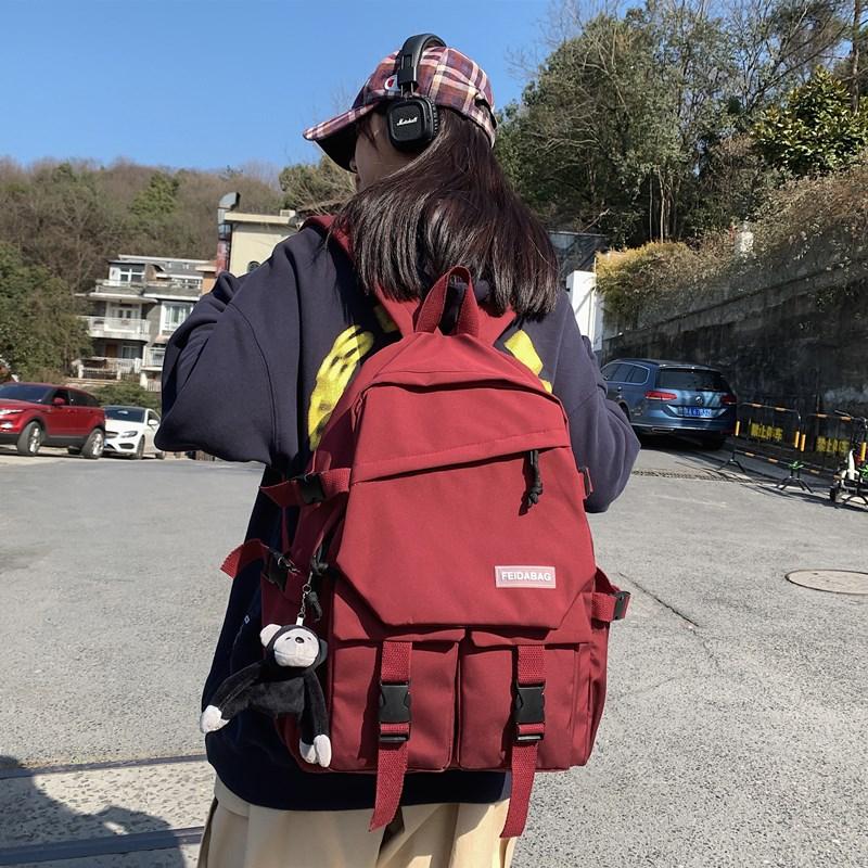 Schoolbag New High School Schoolbag Male Ins Trendy Cool Lightweight Backpack Female College Student Simple Large-capacity Backpack Korean Version