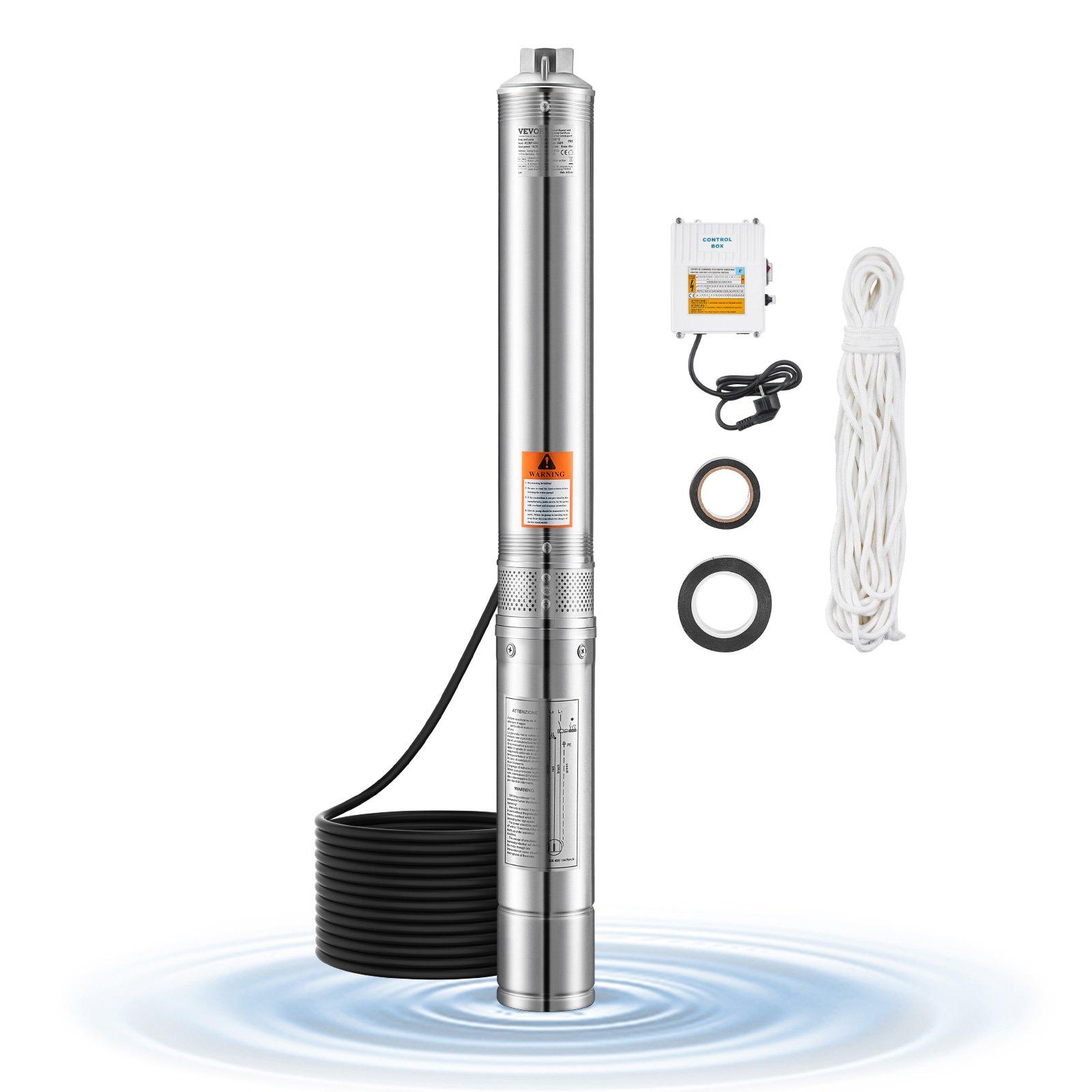 VEVOR Deep Well Submersible Pump, 1100W