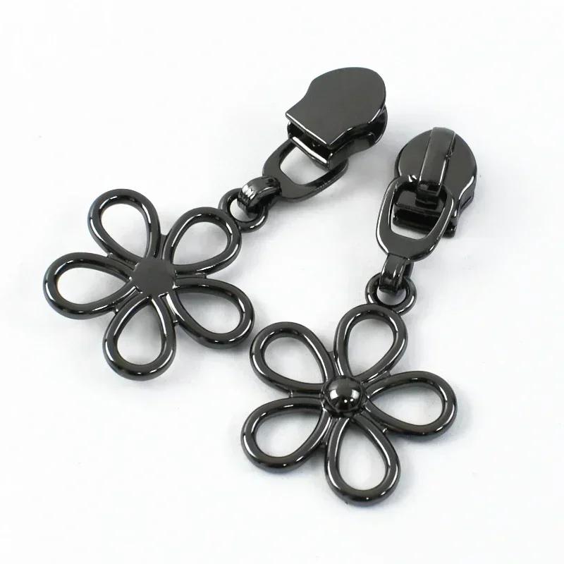 5/10/20Pcs Meetee 5# Zippers Slider Pullers for Nylon Zipper Tapes Sewing Zip Closure Heads Repair Kits Bag Garment Accessories