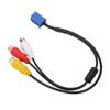 6 Pin AV 3040 Port Car 3RCA Cable Adapter Audio Vedio Connector for DVD Navigation Headunit