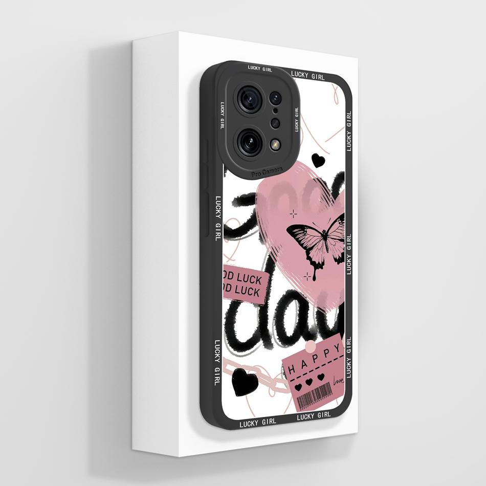 For Oppo Find X5 Pro Lite Case Artistic Style Funda For Oppo Find X 5 X5Pro X5Lite Liquid Silicone Soft Phone Back Cover Coque