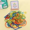 Sticks and Rings Wooden Sticks Puzzle Montessori Wooden Game Toys  Preschool