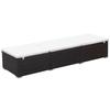 VidaXL Chaise longue avec coussin Résine tressée Marron
