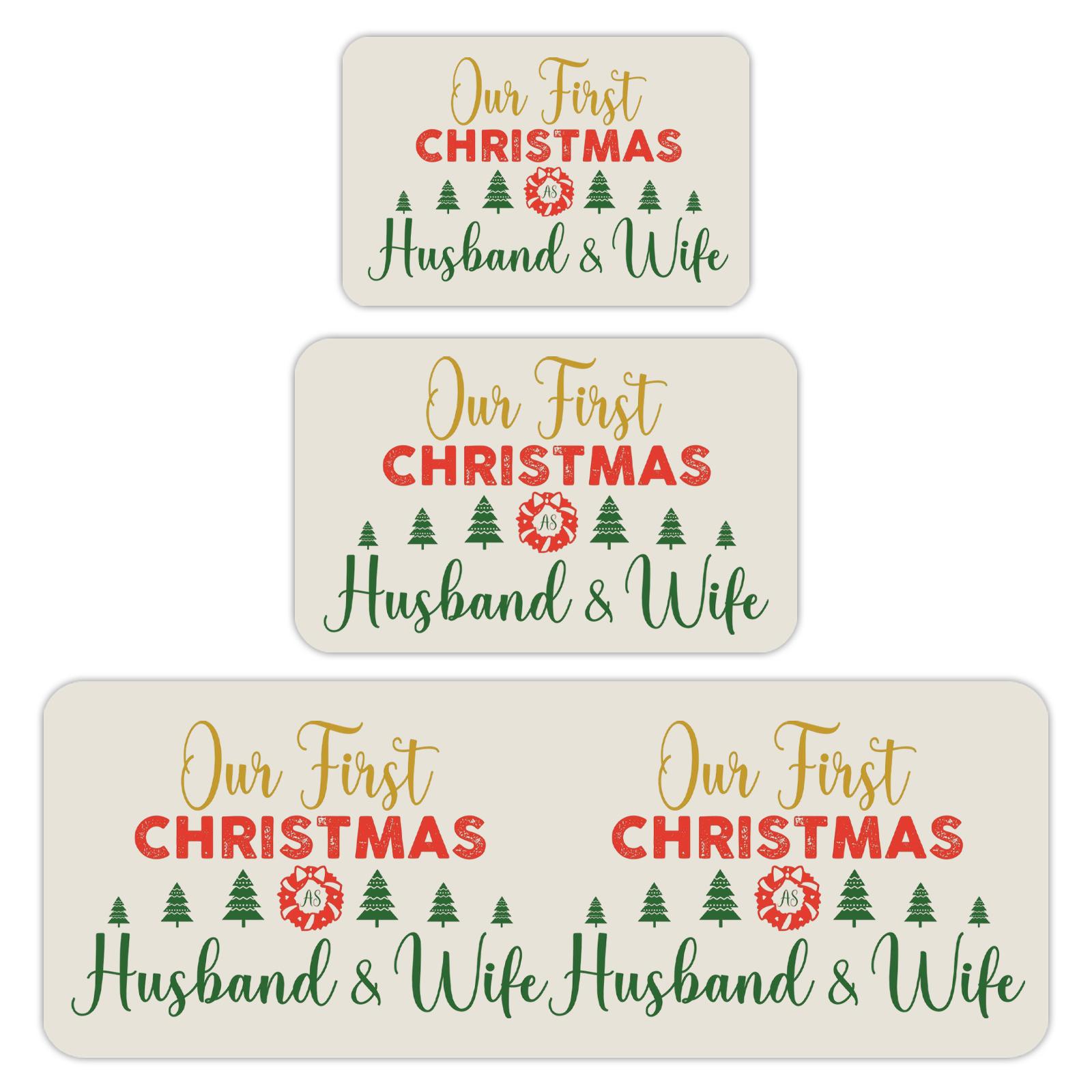 

Рождественский кухонный противоскользящий коврик ковер фланелевый придверный коврик набор из двух частей One Size