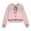 Autumn and Winter Design Sense Soft Waxy Lace-up Bow Casual Twist Versatile Knitted Cardigan Sweater Jacket